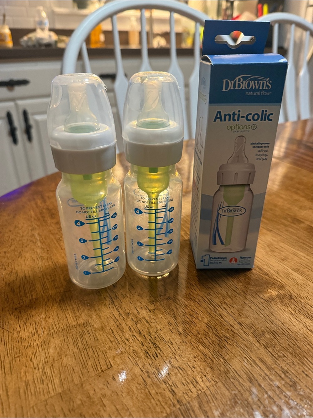 Dr. Brown's Anti-Colic Baby Bottle Set - Clear with Green Vent